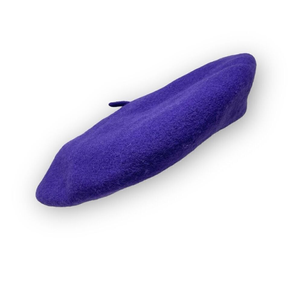 KB Beret Hat Purple Wool Felt Classic Beret Cap Cabbie Newsboy Women’s OSFM